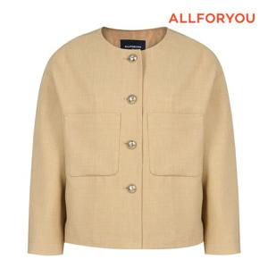 [올포유][올포유]여성 포켓 포인트 라운드넥 숏자켓 ALKKM7311-5