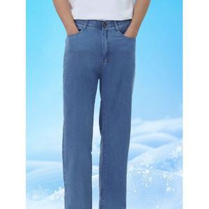 [빌리버스] 남자 여름 쿨링 팬츠 스판 데님 일자바지 BHDNP006