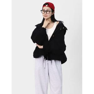 [스콰즈] 여자 오버핏 코튼 후드 크롭 야상 점퍼 아우터 SFL004