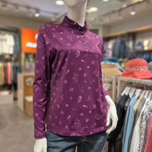 [올포유]여성-부드럽고 매끈한 감촉의 폴리스판 소재/별자리 프린트 하프넥 티셔츠-WTHN7381