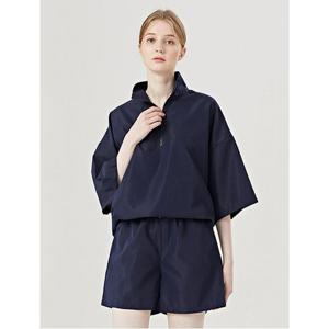 [보니스팍스]반집업 루즈핏 티셔츠 밴딩 숏 팬츠 셋업 (XO1OW026L0)