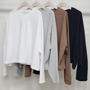 [아이우먼]빅사이즈티 S593L511 도레미무지크롭긴팔티 NS