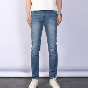 [프랭키뉴욕] 남자 청바지 캣워싱 스크래치 슬림 일자 스판 연청 중청 남성 데님팬츠 빅사이즈_JM2028