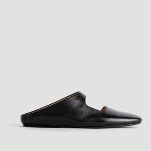 마르셀 블랙 가죽 라운디드 토 샌들 MW8460 666NOIR