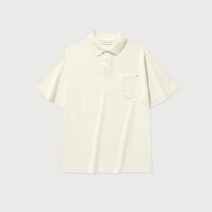 M 커버낫반팔티 CQK CO2502ST04-IV 다잉 폴로 티셔츠 Ivory