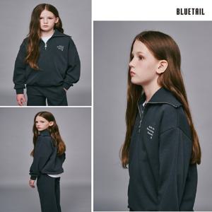 [블루테일]AZH8TS02CG 차콜그레이 스트링 기모 하프집업