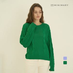 [미니마리][미니마리] 라운드꽈배기니트 (MM41TS18)