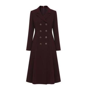 [미니멈]카라 더블 버튼 플레어 원피스 MYDGWO9880