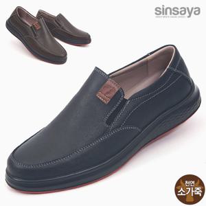 [신사야]소가죽 레드포인트 세미 남성로퍼 25S022