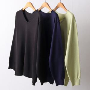 나야홍 / 빅사이즈티 I251L510 브이넥얇은니트긴팔티 EB