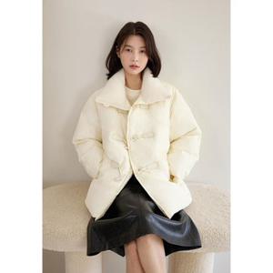 올리브데올리브 (OP4WMA66) 니트배색 토글장식포인트 덕다운점퍼 OLIVE  DES  OLIVE