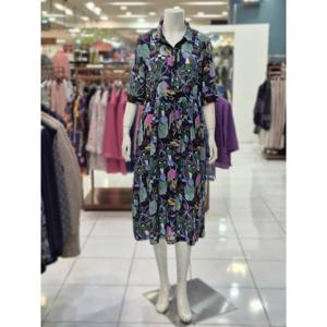 포라리 세이브존05 카라 인견 나염 원피스 SB21041