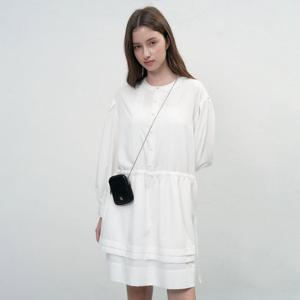 WOMAN 더블 플레어 스트링 원피스 [WHITE] / WBE3L15503