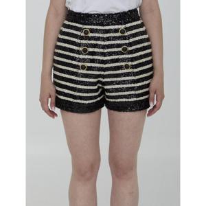 BALMAIN 스팽글 반바지 DF1PA265EAB