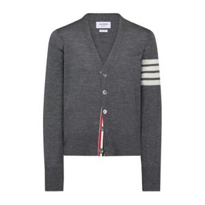 톰브라운 V넥 4바 스트라이프 울 가디건 MKC002A Y1014 038