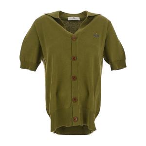 비비안웨스트우드 폴로 반팔 가디건 그린 2701000W Y0010 M410