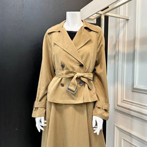 [린]트렌치 하프 자켓(LGJKPI8200/다크베이지)_DG