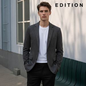 [에디션] 스트레치 그레이 테일러드 자켓 (NED3KG1652_GR)