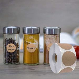 크라프트 스티커 원형 라벨지 5cm 500P DD-13064 크라프트스티커 크라프트지 원형스티커 라벨스티커 주방라벨 원형크라프트 라벨링스티커