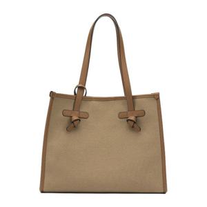 지아니끼아리니 캔버스 가죽 트림 더블 토트백 BS6849 COMMCNV