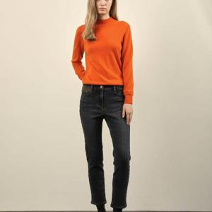 올리비아로렌 H 롤업배색 자수 데님 VVCMP4W9181