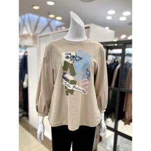 [트리아나]소고 세이브존01 퍼프 소매 프린트 티셔츠 AI3TA02 (1