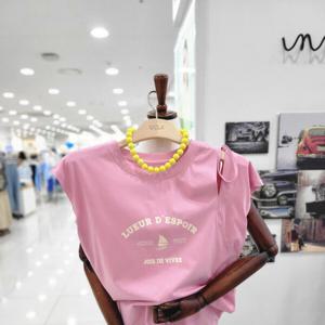 [비지트인뉴욕]어깨 슬릿 탑 롱티셔츠 VA6ST7LMM_US