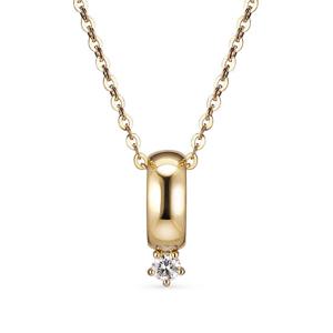 [도로시] 18k 코지 랩 다이아몬드 모아링 펜던트_플레인