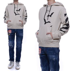 [오프화이트] 19FW 남성 박쥐 슬림핏 후드티셔츠 (OMBB034E19D25007_4810_19F)