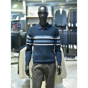 오스틴리드 세이브존03 가을 블럭 패턴 카라넥 데일리 니트 AWN34425