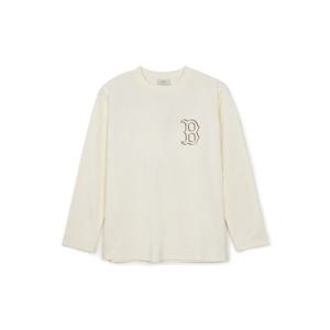 M MLB긴팔티 GQC 3ATSB0544-43CRS 베이직 메가로고 루즈핏 긴팔 티셔츠 보스턴 레드삭스