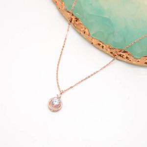 오팔하우스 14k 서클 큐빅 목걸이 OPPKN117