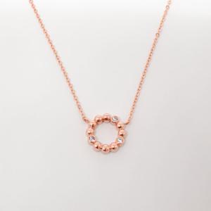 오팔하우스 14k 타원형 큐빅 목걸이 OPSYN14307-1