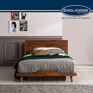 [잉글랜더]바우 멀바우 평상형 침대(DH 7존 라텍스 독립-SS)