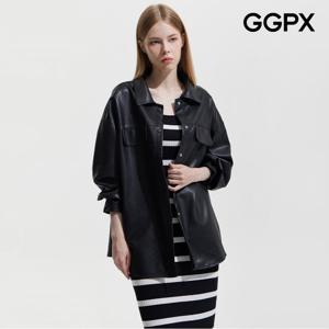[GGPX] 페이크 레더 시크 셔츠형 자켓 (GP9JK019F)