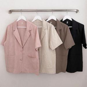 빅사이즈사랑해요 P589L306 썸머린넨테일카라자켓 BN