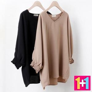 원뿔원 사랑해요 3053L404 벌룬소매블라우스 NB