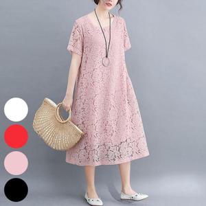 빅사이즈사랑해요 R107L406 샌티플라워레이스원피스 NT