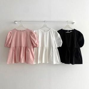 빅사이즈사랑해요 S340L407 라운지퍼프면블라우스 LT