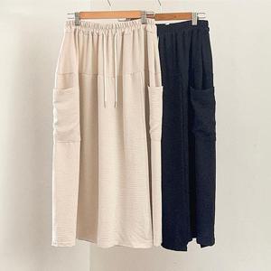 빅사이즈사랑해요 S442L407 슈가런워싱밴딩치마바지 GO