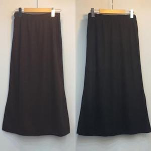 빅사이즈롱치마 E815L408 여리밴딩트임롱스커트 NB