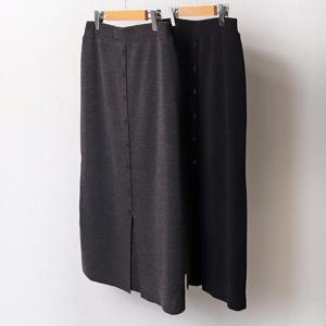 빅사이즈트임스커트 B829L409 롱버튼에이치밴딩치마 RM
