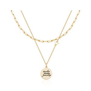 [티르리르] 청키 레이어드 실버옐로우 목걸이 TNSSVG11972M