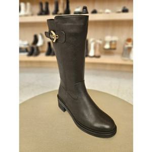 [소다] 케쥬얼 반부츠 통굽4CM 흑색 여성 부츠 (ALH401 GA10)