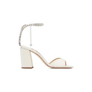 지미추 샌들 화이트 새다 85 블록 힐 샌들 242528F125003