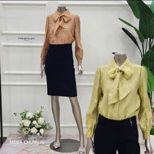 [미니멈]MD 타이 넥 자가드 블라우스  MD MMYAAWB2200_CJ