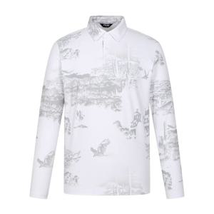 [핑골프]남성 프린팅 카라 긴팔 티셔츠111E3TO181