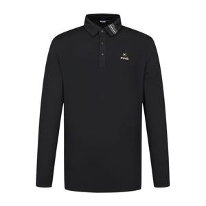 [핑골프]남성 카라 라인 포인트 긴팔 티셔츠111E3TO001