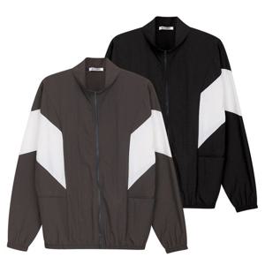 [파파브로]국내제작 오버핏 바람막이 배색 점퍼 5C-JUA-Q073