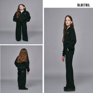 [블루테일]AZH8PT01BK 블랙 사선 절개 기모 팬츠